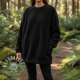 Tessuto per cappotti TEDDY black