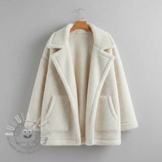 Tessuto per cappotti TEDDY ecru