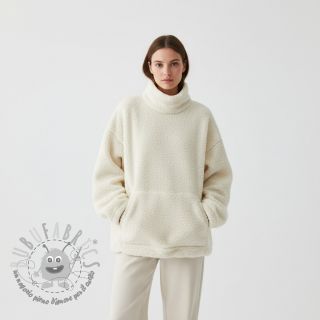 Tessuto per cappotti TEDDY ecru