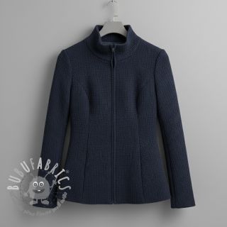 Tessuto per cappotti DOUBLE FACE WITH JERSEY dark blue