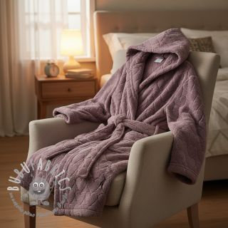 Tessuto per cappotti TEDDY Hearts in heartsmauve