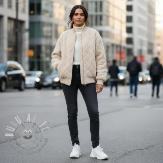 Tessuto per cappotti TEDDY Diamond beige