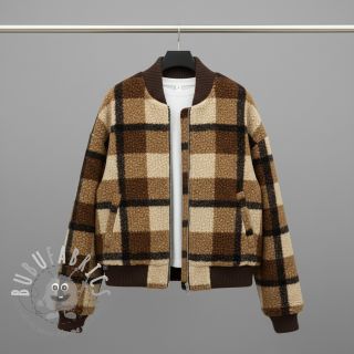 Tessuto per cappotti Bouclé Squares design ED