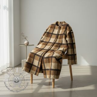 Tessuto per cappotti Bouclé Squares design ED