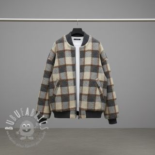 Tessuto per cappotti Bouclé Squares design D