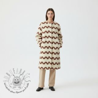 Tessuto per cappotti TEDDY JACQUARD Waves camel