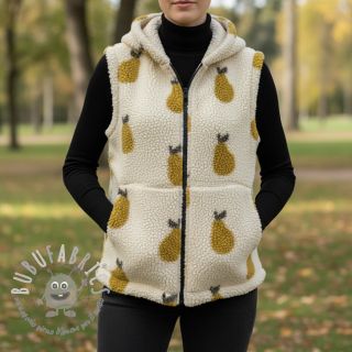 Tessuto per cappotti TEDDY JACQUARD Pears old lime