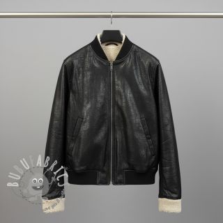 Tessuto per cappotti Vintage Glammy Teddy Lammy black