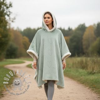 Peluche per neonati TEDDY Hearts old green