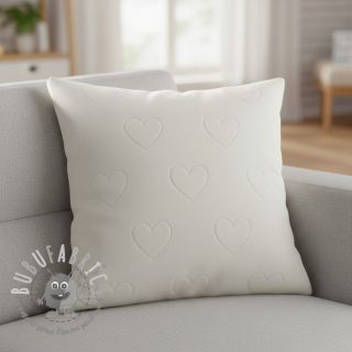 Peluche per neonati TEDDY Hearts off white