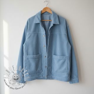 Velluto a coste 6W WASHED STRETCH light blue