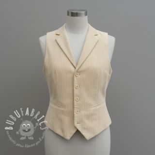 Velluto a coste 6W WASHED STRETCH butter