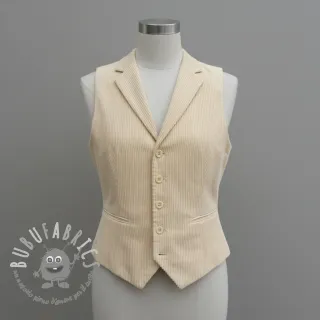 Velluto a coste 6W WASHED STRETCH butter