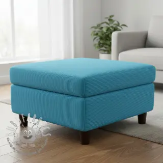 Velluto a coste HUGGY turquoise