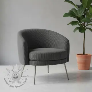 Velluto a coste HUGGY anthracite