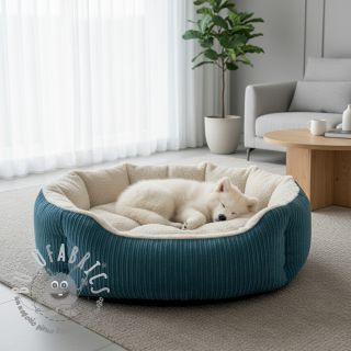 Velluto a coste Cofur fleece petrol