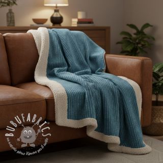 Velluto a coste Cofur fleece petrol