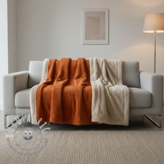 Velluto a coste Cofur fleece brick