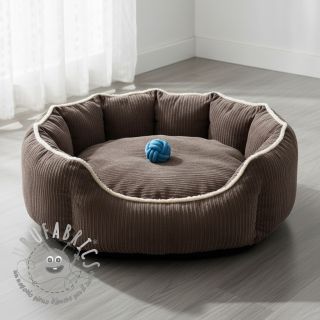 Velluto a coste Cofur fleece dark brown