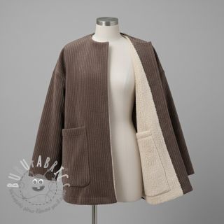 Velluto a coste Cofur fleece dark brown