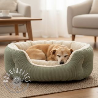 Velluto a coste Cofur fleece camo green