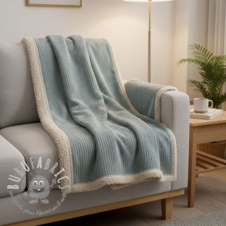 Velluto a coste Cofur fleece mint