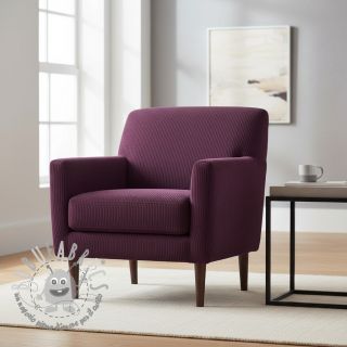 Velluto a coste 6W WASHED STRETCH aubergine