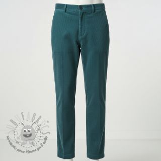 Velluto a coste 6W WASHED STRETCH petrol