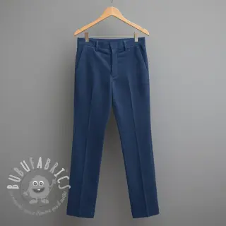 Velluto a coste 6W WASHED STRETCH marine