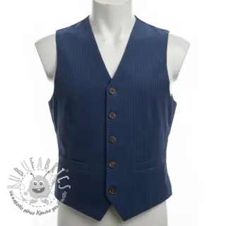 Velluto a coste 6W WASHED STRETCH marine