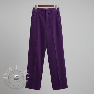 Velluto a coste 6W WASHED STRETCH purple