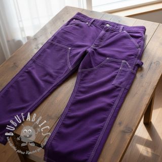 Velluto a coste 6W WASHED STRETCH purple