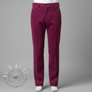 Velluto a coste 6W WASHED STRETCH fuchsia