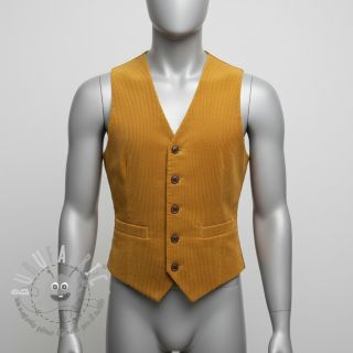 Velluto a coste 6W WASHED STRETCH ochre