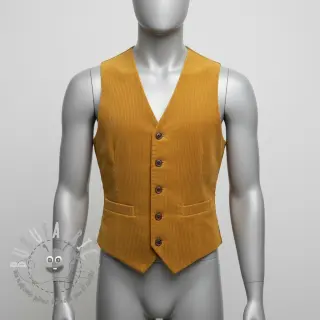 Velluto a coste 6W WASHED STRETCH ochre