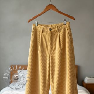 Velluto a coste 6W WASHED STRETCH light yellow