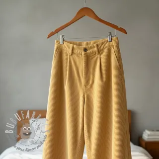 Velluto a coste 6W WASHED STRETCH light yellow