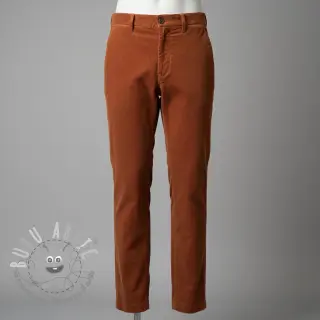 Velluto a coste 6W WASHED STRETCH rust