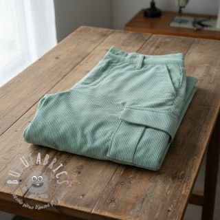 Velluto a coste 6W WASHED STRETCH mint