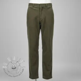 Velluto a coste 6W WASHED STRETCH camo green