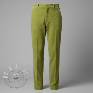 Velluto a coste 6W WASHED STRETCH green