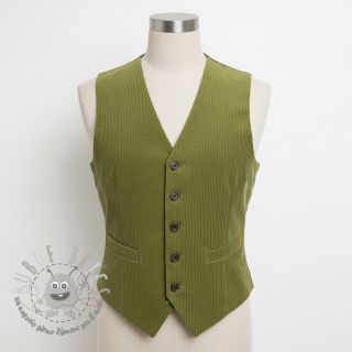 Velluto a coste 6W WASHED STRETCH green