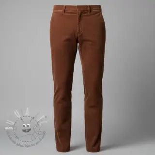 Velluto a coste 6W WASHED STRETCH nutbrown