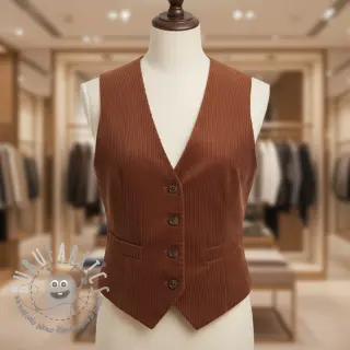 Velluto a coste 6W WASHED STRETCH nutbrown
