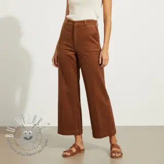 Velluto a coste 6W WASHED STRETCH nutbrown