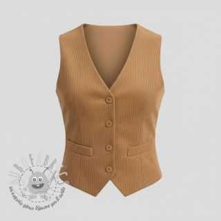 Velluto a coste 6W WASHED STRETCH camel