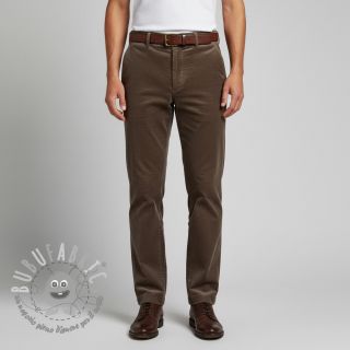 Velluto a coste 6W WASHED STRETCH dark brown