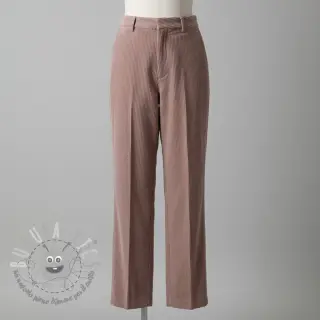 Velluto a coste 6W WASHED STRETCH old pink