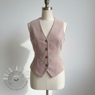 Velluto a coste 6W WASHED STRETCH old pink