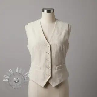 Velluto a coste 6W WASHED STRETCH off white